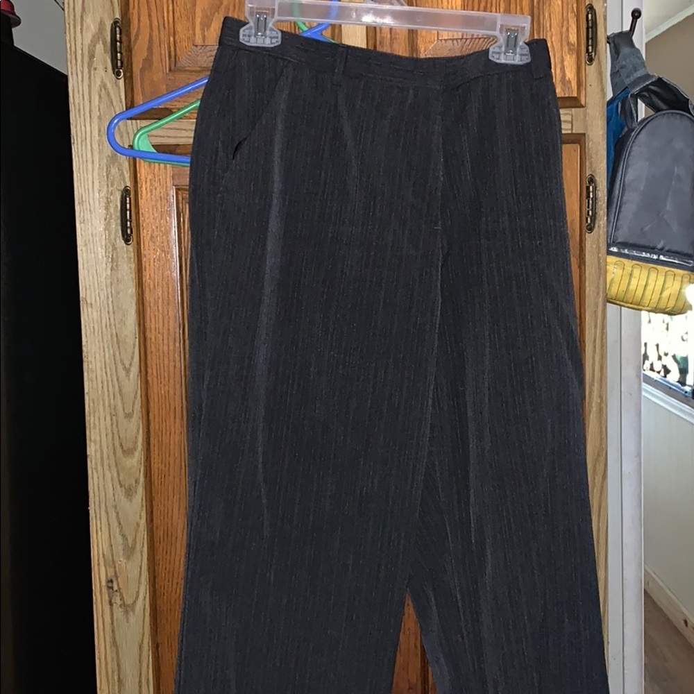 Dress pants Dark grey with purple pin stripe